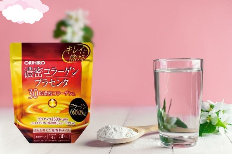 Bột bổ sung Collagen và nhau thai heo Orihiro 