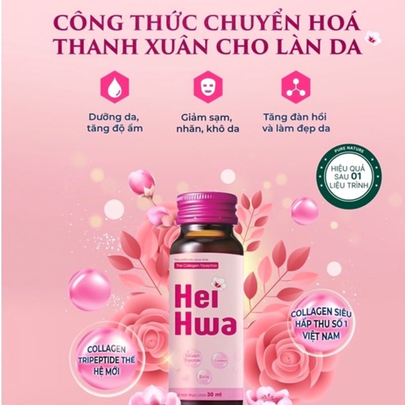 Sản phẩm nước uống the collagen tripeptide Hàn Quốc được bào chế từ công thức độc quyền, chứa thành phần hoạt chất chính là Collagen Tripeptide