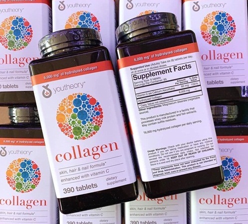 Viên uống collagen thật có màu vàng ngà 