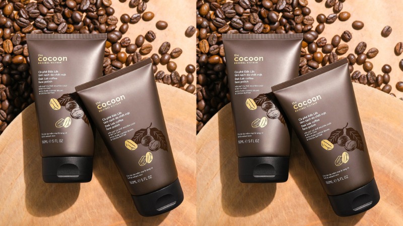 Tẩy da chết Cocoon chiết xuất cà phê dạng tuýp 150ml dành cho da mặt 