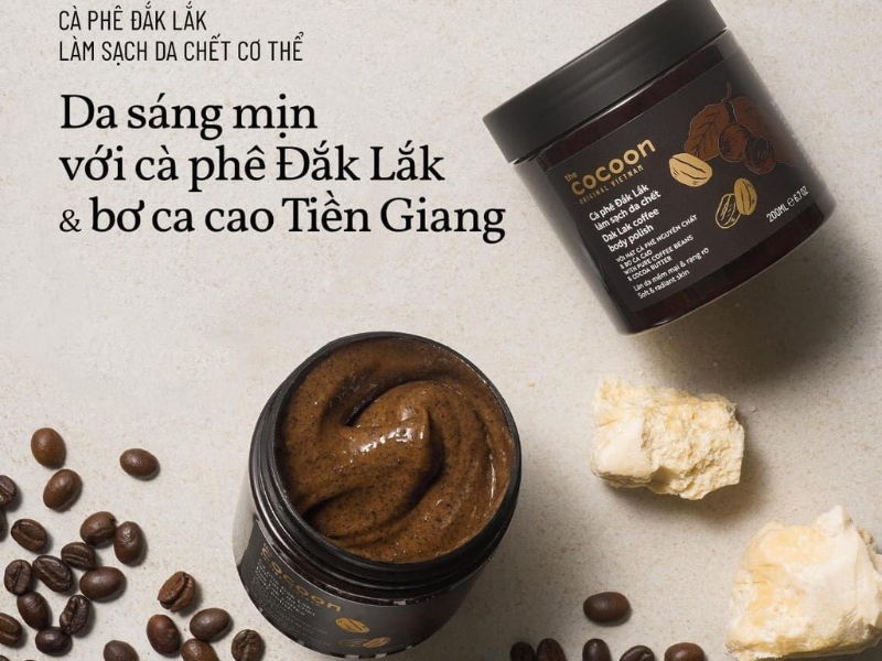 Tẩy tế bào chết body chiết xuất cà phê kết hợp với bơ cacao 