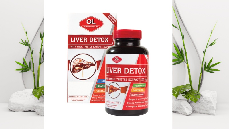 Viên uống giải độc gan LIVER DETOX chứa thành phần hoạt chất Silymarin chiết xuất từ cây Kế sữa cùng với các enzymes giúp hỗ trợ chức năng gan