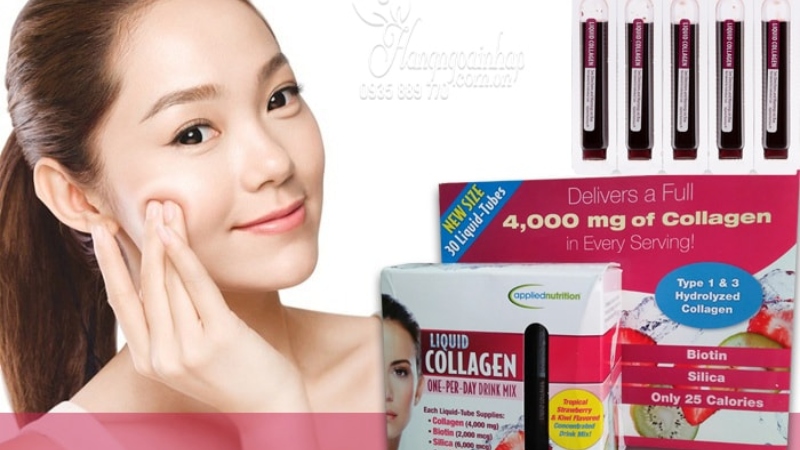 Collagen Liquid của Mỹ được sản xuất với công thức collagen kết hợp với vitamin, đem lại hiệu quả dưỡng da, ngăn ngừa lão hóa