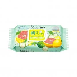 Mặt nạ dưỡng ẩm buổi sáng Saborino Morning Facial Sheet Minty Fresh 32 Miếng (Hương bạc hà)