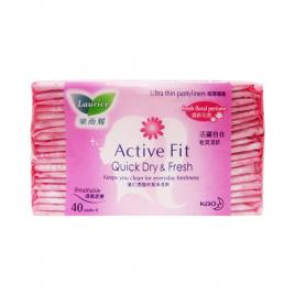 Băng vệ sinh hằng ngày Laurier Active Fit Quick Dry & Fresh 40 miếng (Hương hoa)