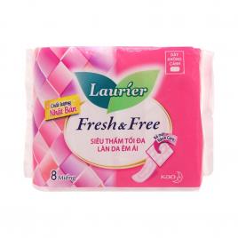 Băng vệ sinh dày không cánh Laurier Fresh & Free 8 miếng