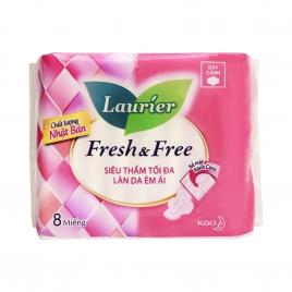 Băng vệ sinh dày có cánh Laurier Fresh & Free 8 miếng