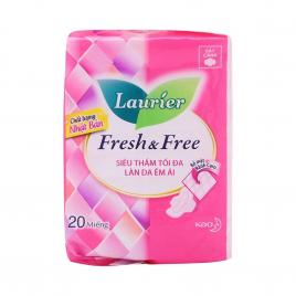 Băng vệ sinh dày có cánh Laurier Fresh & Free 20 miếng