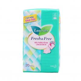 Băng vệ sinh siêu mỏng cánh Laurier Fresh & Free 20 miếng