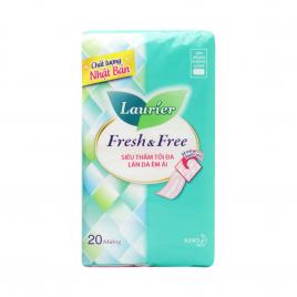 Băng vệ sinh siêu mỏng không cánh Laurier Fresh & Free 20 miếng