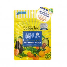 Mặt nạ dưỡng ẩm buổi sáng Saborino Morning Facial Sheet Minty Fresh 5 Miếng (Hương trái cây)