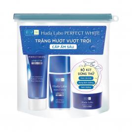 Bộ sản phẩm dưỡng trắng Hada Labo Perfect White Travel Kit