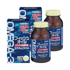 Combo 2 hộp viên uống bổ mắt Omega-3 Orihiro 180 viên