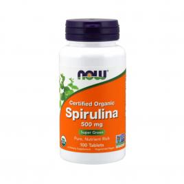 Tảo xoắn Spirulina 500mg Certified Organic NOW 100 viên