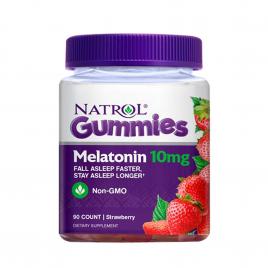 Kẹo dẻo ngủ ngon vị dâu Natrol Gummies Melatonin 10mg Mỹ 90 viên