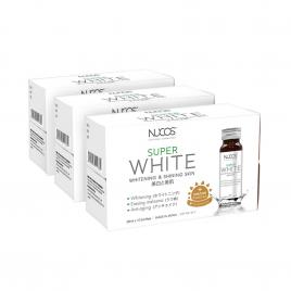 Combo 3 hộp nước uống Collagen trắng da, giảm nám Nucos Super White (Hộp 10 chai x 50ml)