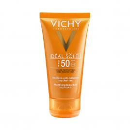 Kem Chống Nắng Bảo Vệ Da Mặt, Không Gây Nhờn Rít VICHY Ideal Soleil Mattifying Face Fluid Dry Touch SPF 50 UVB UVA Pháp 50ml