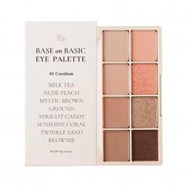 Bảng Phấn Mắt 8 Ô B.O.M Base On Basic Eye Palette #01 Coralism 12g