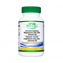 Viên Uống Bổ Sung Canxi, Magie, Kẽm Organika Chelated Calcium Magnesium Zinc With Vitamin D3 60 Viên