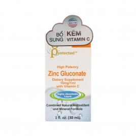 Siro hỗ trợ tăng đề kháng cho bé Bprotected High Potency Zinc Gluconate with Vitamin C 30ml