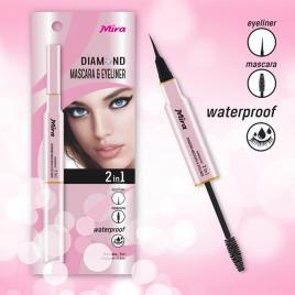 Bút Kẻ Mắt Nước 2 Đầu Mira Diamond Mascara & Eyeliner Waterproof