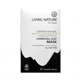 Mặt Nạ Đất Sét Than Thanh Lọc Living Nature Charcoal Clay Mask (Hộp 10 Gói x 5ml)