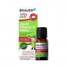 Nước uống bổ sung vitamin D cho trẻ Brauer Liquid Vitamin D 400IU 10ml