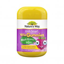 Kẹo dẻo bổ sung vitamin tổng hợp từ rau quả Nature's Way Berry Kids Smart Vita Gummies 60 viên