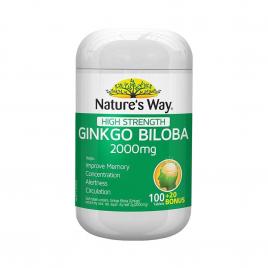 Viên uống bổ não tăng cường trí nhớ Ginkgo Biloba 2000mg Nature's Way 120 viên