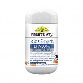 Viên nhai hỗ trợ sức khỏe não bộ Nature's Way Kids Smart DHA 300mg Triple Strength 50 viên