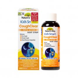 Siro giảm ho có đờm cho trẻ ban đêm Nature's Way Kids Smart Cough Clear Triple Action Night Syrup 120ml