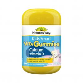 Kẹo bổ sung vitamin D và canxi cho trẻ Nature's Way Kids Smart Vita Gummies Calcium 60 viên