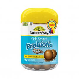 Kẹo lợi khuẩn cho trẻ vị socola Nature's Way Kids Smart Probiotic Choc Balls 50 viên