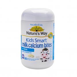 Viên nhai bổ sung DHA cho trẻ Nature's Way Kids Smart Milk Calcium Bites DHA 60 viên