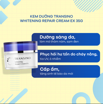 Kem dưỡng trắng và tái tạo da ban đêm Transino Whitening Repair Cream EX 35g - Kalakala